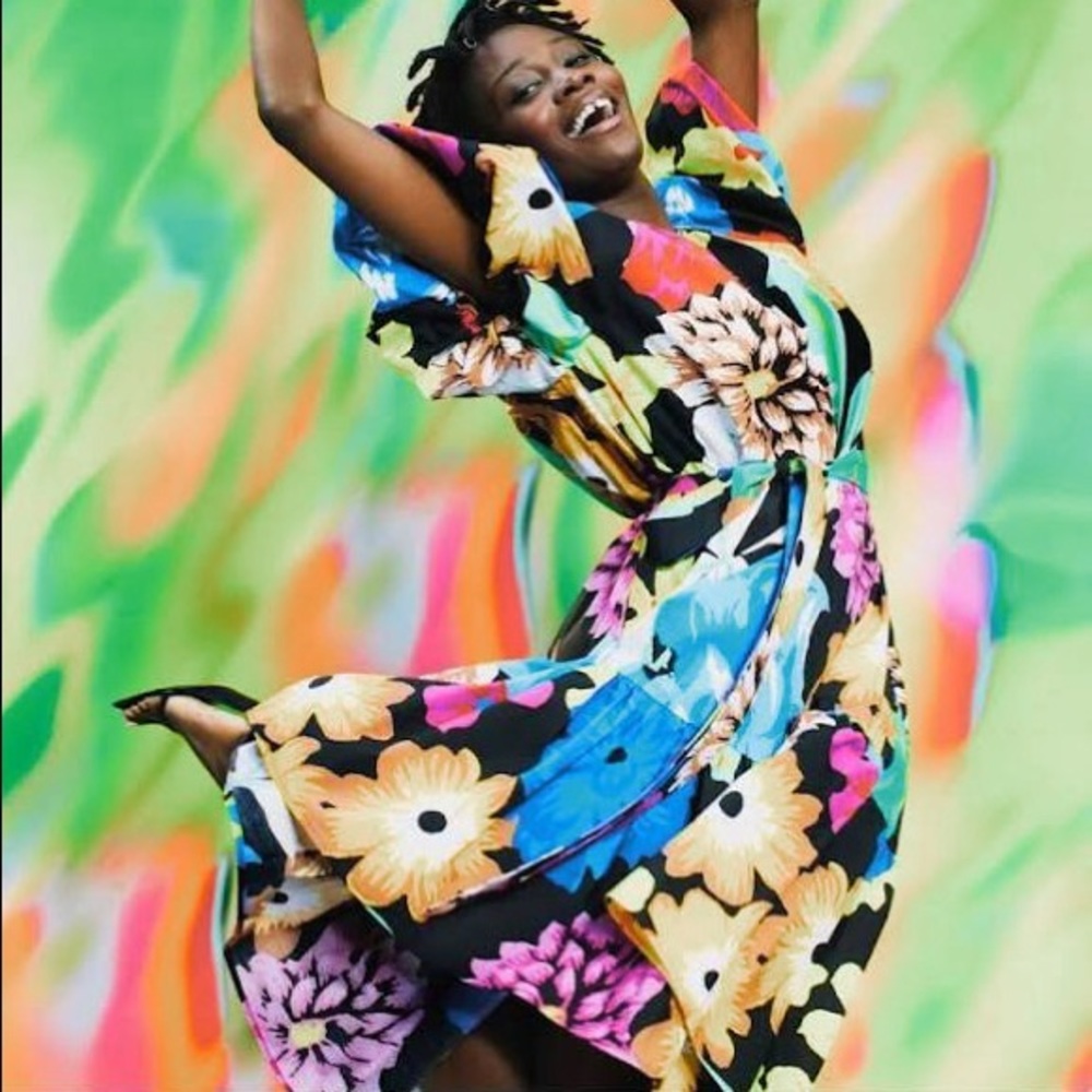 ChristopherJohnRogers Floral High-Low Dress
